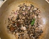 A picture of step 3 of Banana blossom(vazhaipoo poriyal) fry.