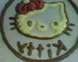 A picture of step 4 of Character Cake (Chocolate Decoration Plate) Kitty.