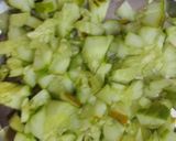 A picture of step 1 of Cucumbar raita.