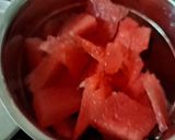 A picture of step 1 of Watermelon Popsicles.