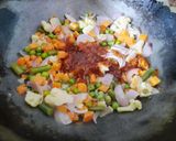 A picture of step 2 of Veg Dum biryani.