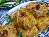 دلمه کلم با لوبیا چشم بلبلی