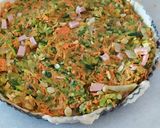Foto del paso 6 de la receta: Tarta de zapallitos, zanahoria y jamón
