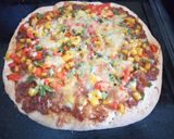 A picture of step 10 of Rainbow Vegetable Pizza.