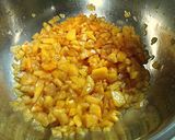 A picture of step 4 of Light Autumn Mousse with lots of Persimmons.