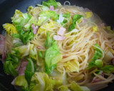 A picture of step 5 of Simple Spring Cabbage & Bacon Soup Pasta.