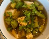 A picture of step 3 of Vegetarian Asparagus, Tofu, and Glass Noodle Soup.