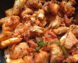 A picture of step 9 of Bread Upma.