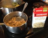 A picture of step 3 of Texas Stuffed Bell Peppers.
