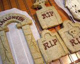 A picture of step 22 of Tombstones and Castles Sesame Cookies for Halloween.