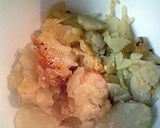 A picture of step 2 of layered potatoes.