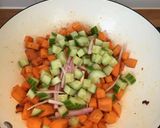 A picture of step 4 of Mexican Sweet Potato Hash with Bacon and Cucumber.