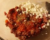 A picture of step 1 of Sriracha Feta Burgers or Meatballs.