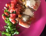 A picture of step 1 of Jain Masala Sandwich.