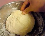 A picture of step 2 of 3-Ingredient Sausage Rolls (without proofing).