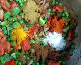 A picture of step 2 of Masala rice.