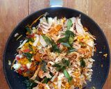 A picture of step 6 of Quick Brunch Ham Fried Rice.
