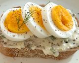A picture of step 5 of Egg Open Sandwich.