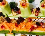 A picture of step 2 of Salad with richness of walnuts & dried cranberries.