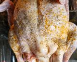 A picture of step 2 of Mango Curry Roasted Duck in honey glaze.