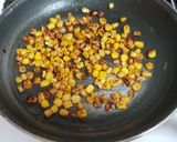 A picture of step 1 of Schezwan corn bhel.