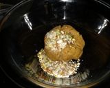 A picture of step 6 of Biscuits Meethi (Swiss roll style).
