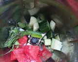 A picture of step 1 of Watermelon and cucumber cooler.