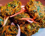 मेथी साग के पकौड़े (methi saag ke pakode recipe in Hindi) रेसिपी चरण 4 फोटो