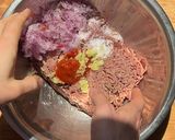 A picture of step 1 of Smashed Beef Pita with Tzatziki & Sumac Salad.