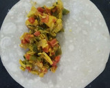 A picture of step 9 of Vegetable Spring Rolls (with homemade wrapper).