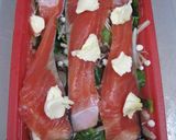 A picture of step 3 of Easy Microwave-Steamed Salmon and Mushrooms in a Silicone Steamer.