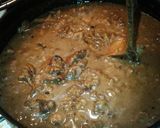 A picture of step 5 of Steak and Mushroom reduction sauce.