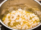 Espinacas con gambas y bechamel