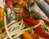 Une image de l'étape 5 de Spaghettis aux sardines (ramen de sardines).