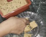 A picture of step 5 of Mysore Pak mouth melting.