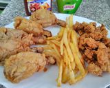 A picture of step 7 of KFC Style crispy broast.