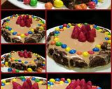 A picture of step 6 of AMIEs Peanut Butter Brownies Cake.