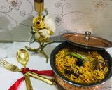 A picture of step 9 of Mutton biryani.