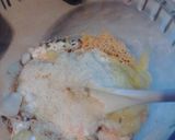 A picture of step 5 of parmesan chicken bites.