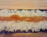 A picture of step 4 of Homemade Kampyo (Dried Gourd) Rolls with a "Grown-Up" Flair.