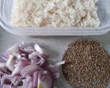 A picture of step 1 of Curry rice.