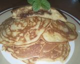 A picture of step 3 of Nutella stuffed pan cake🥞.