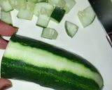 A picture of step 1 of Cucumber Salad.