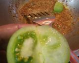 A picture of step 2 of Potato Capsicum curry.