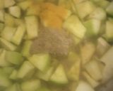 A picture of step 3 of Bottle gourd and Split Bengal Gram curry (Jain style).