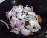 A picture of step 3 of Upside down Mutton Biryani.
