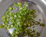 A picture of step 2 of Mirch achaar.