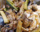 Koreai bibimbap jellegű rizstál recept fázis 4 fotója