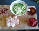 A picture of step 2 of Dan's Jambalaya.