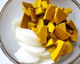 A picture of step 1 of Comforting Pumpkin (Kabocha Squash) Potage.